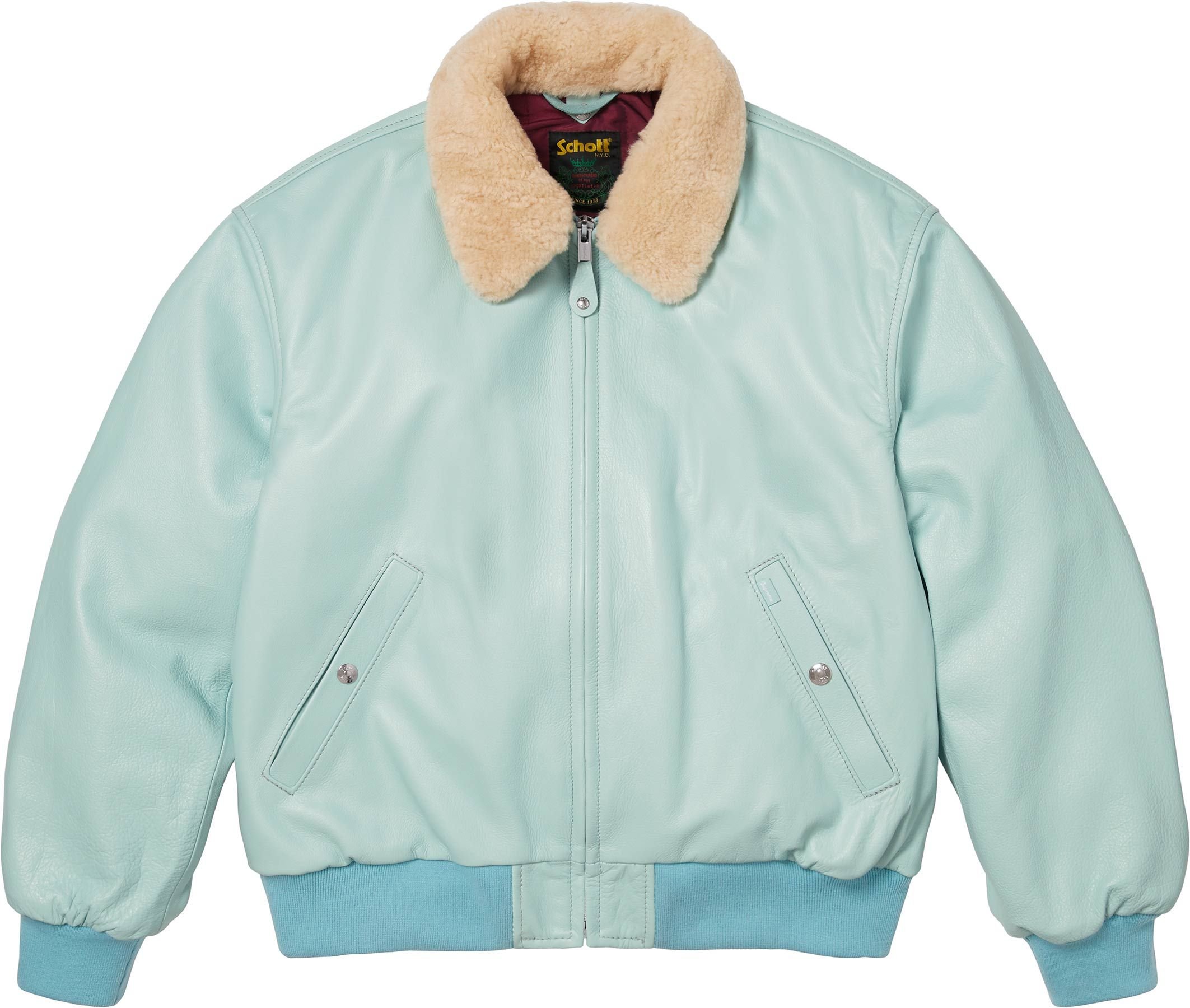 Supreme®/Schott® Shearling Collar Bomber Jacket view 12